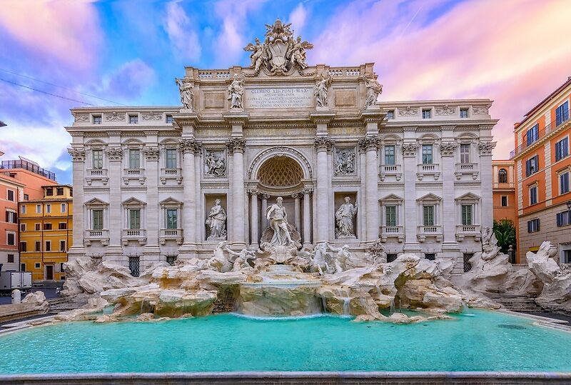 Fontana di Trevi, достопримечательности Рима