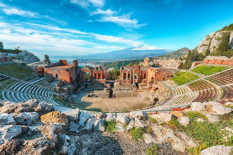 Greek Theatre of Taormina, достопримечательности Сицилии