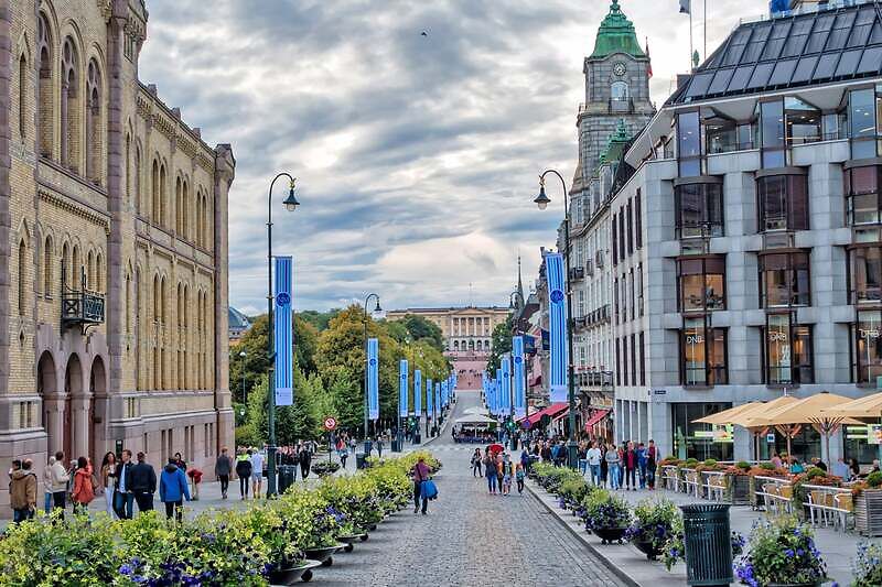 Ворота Карла Йохана, красивые и интересные места в Осло
