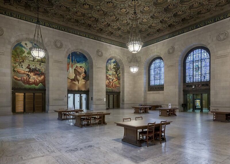 the Detroit Public Library